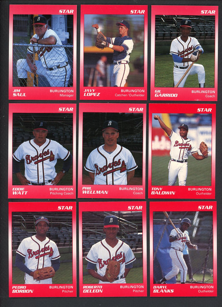 1990 Star Burlington Braves Complete Set Javier Lopez 544080