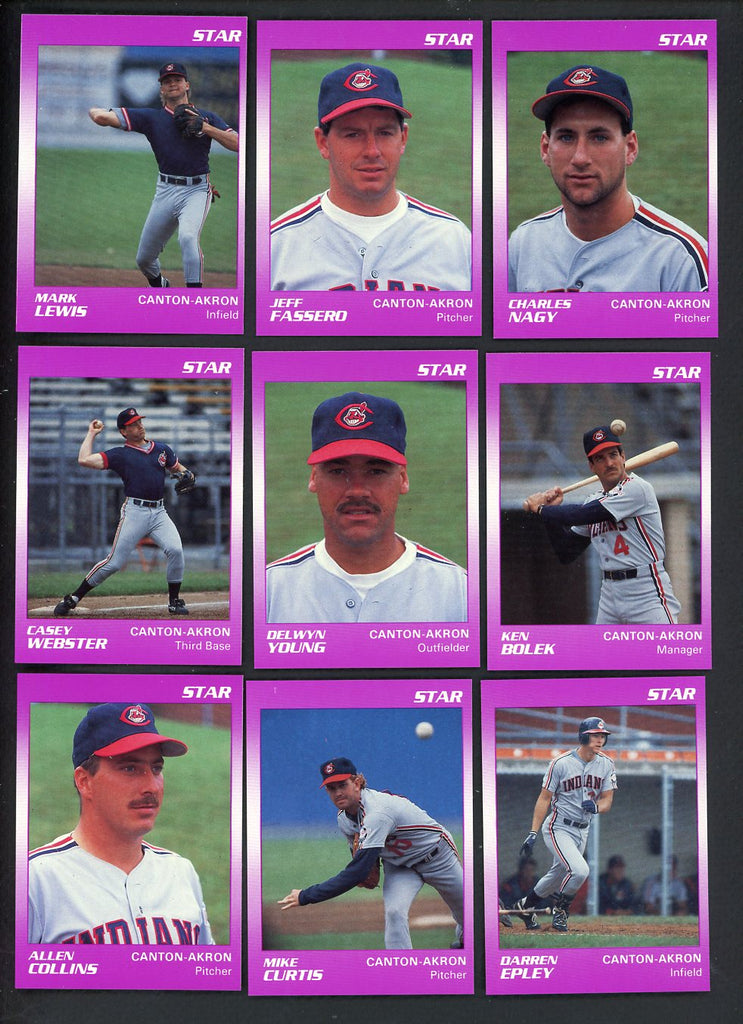 1990 Star Canton Akron Indians Complete Set Charles Nagy 544081