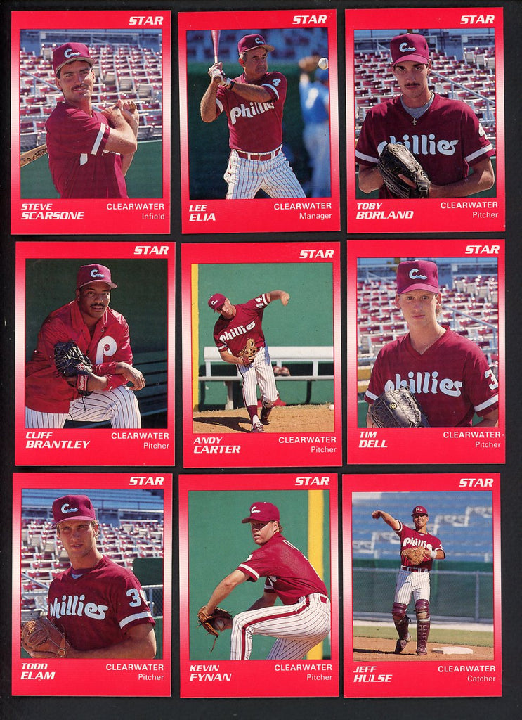 1990 Star Clearwater Phillies Complete Set Lee Elia 544083