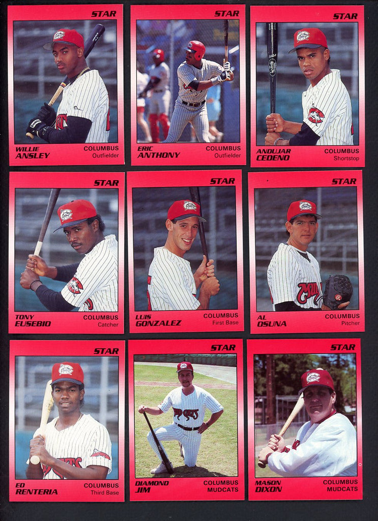1990 Star Columbus Mud Cats Complete Set Luis Gonzalez 544084