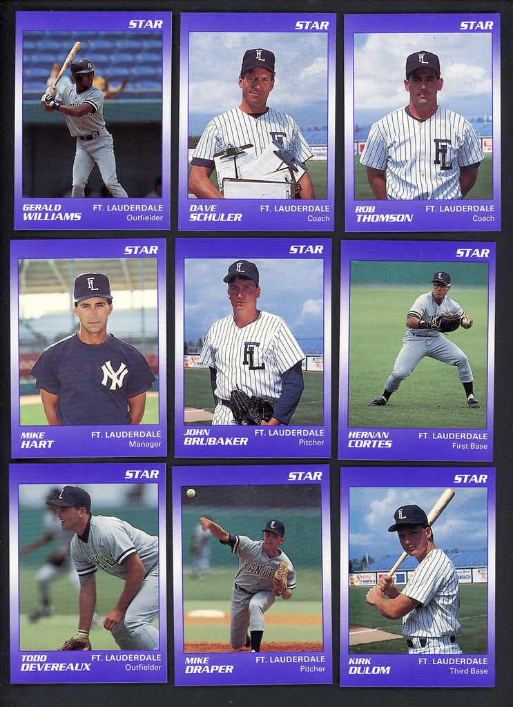 1990 Star Ft. Lauderdale Yankees Complete Set Gerald Williams 544088