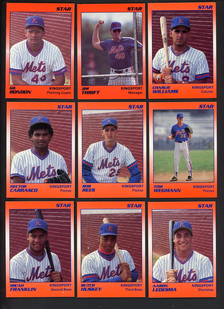 1990 Star Kingsport Mets Complete Set Hector Carrasco 544098