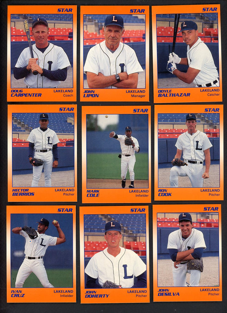 1990 Star Lakeland Tigers Complete Set Johnny Lipon 544100
