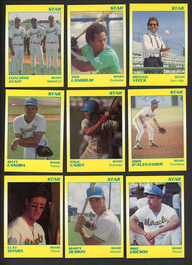 1990 Star Miami Miracle I Complete Set Tito Landrum 544102