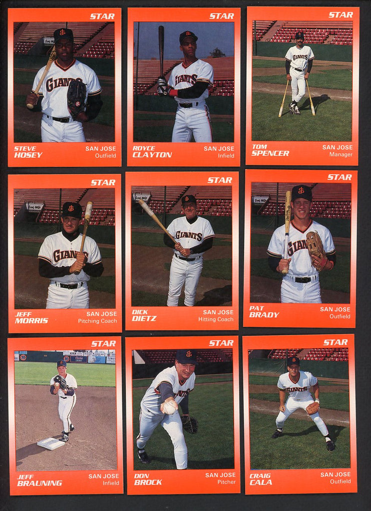 1990 Star San Jose Giants Complete Set Royce Clayton 544110