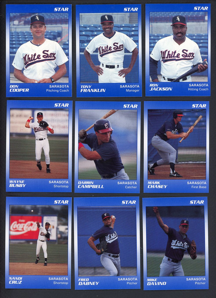 1990 Star Sarasota White Sox Complete Set Ron Jackson 544111