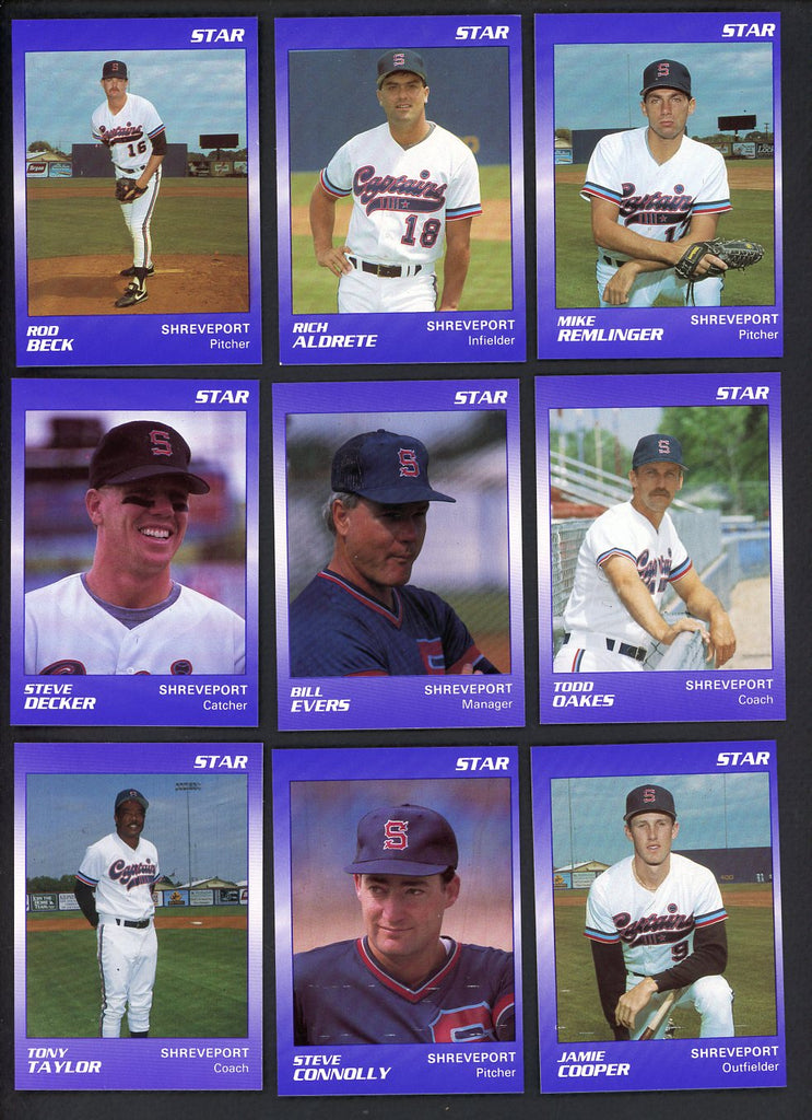 1990 Star Shreveport Captains Complete Set Rod Beck 544112