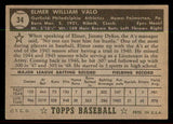 1952 Topps Baseball #034 Elmer Valo A's EX-MT Black 544125