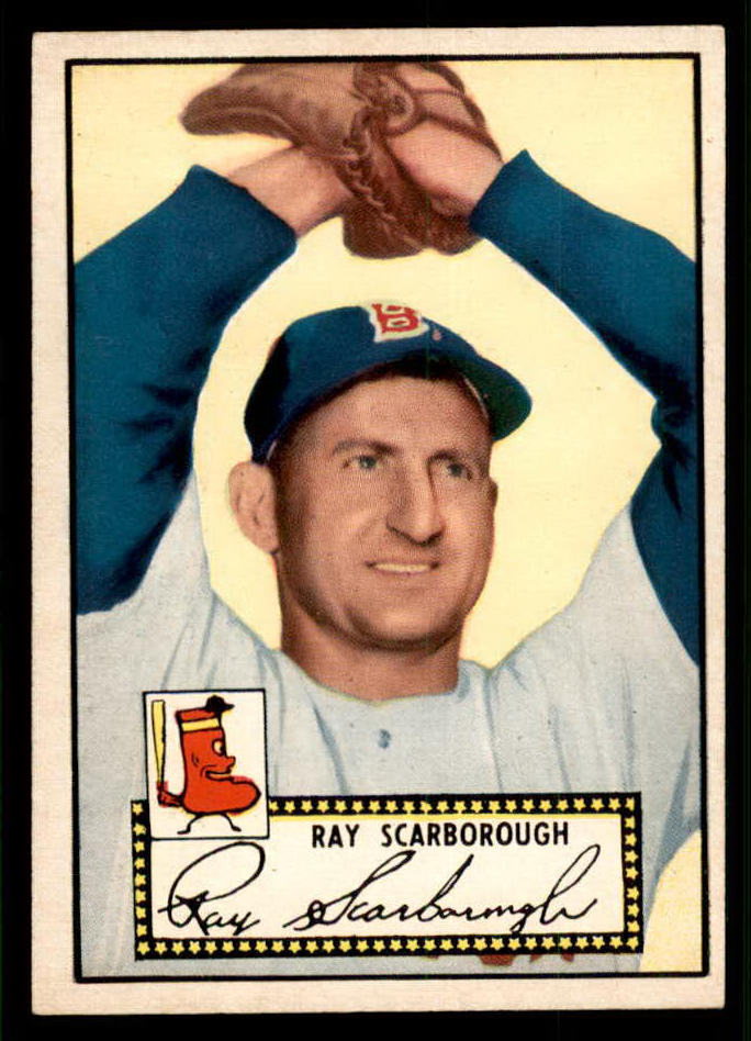 1952 Topps Baseball #043 Ray Scarborough Red Sox EX-MT Black 544132