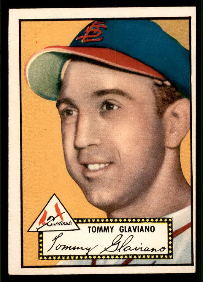 1952 Topps Baseball #056 Tommy Glaviano Cardinals EX-MT Black 544139