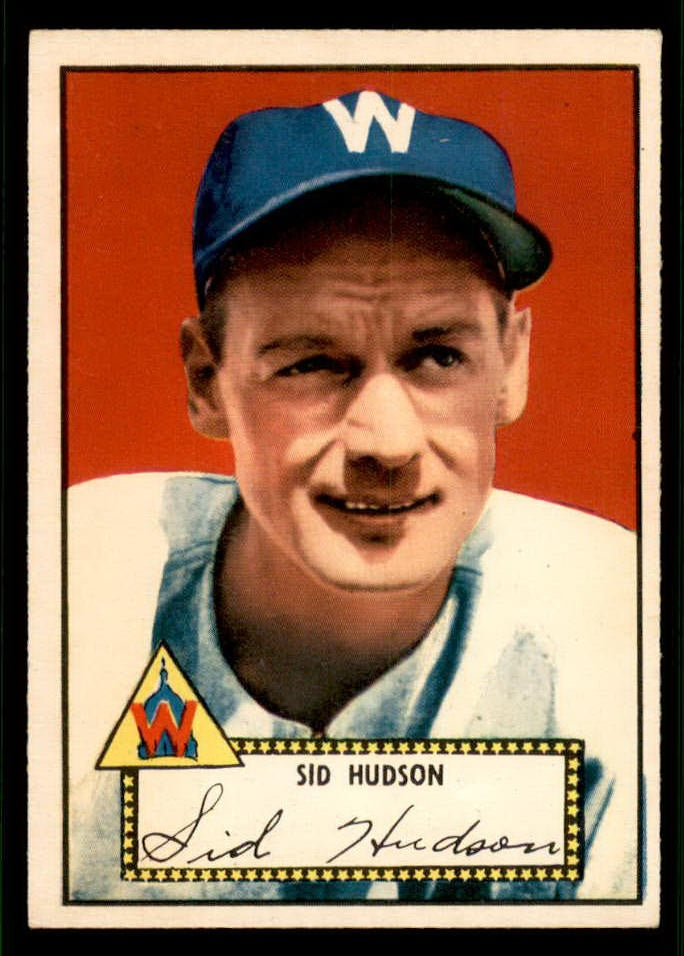 1952 Topps Baseball #060 Sid Hudson Senators EX-MT Red 544142