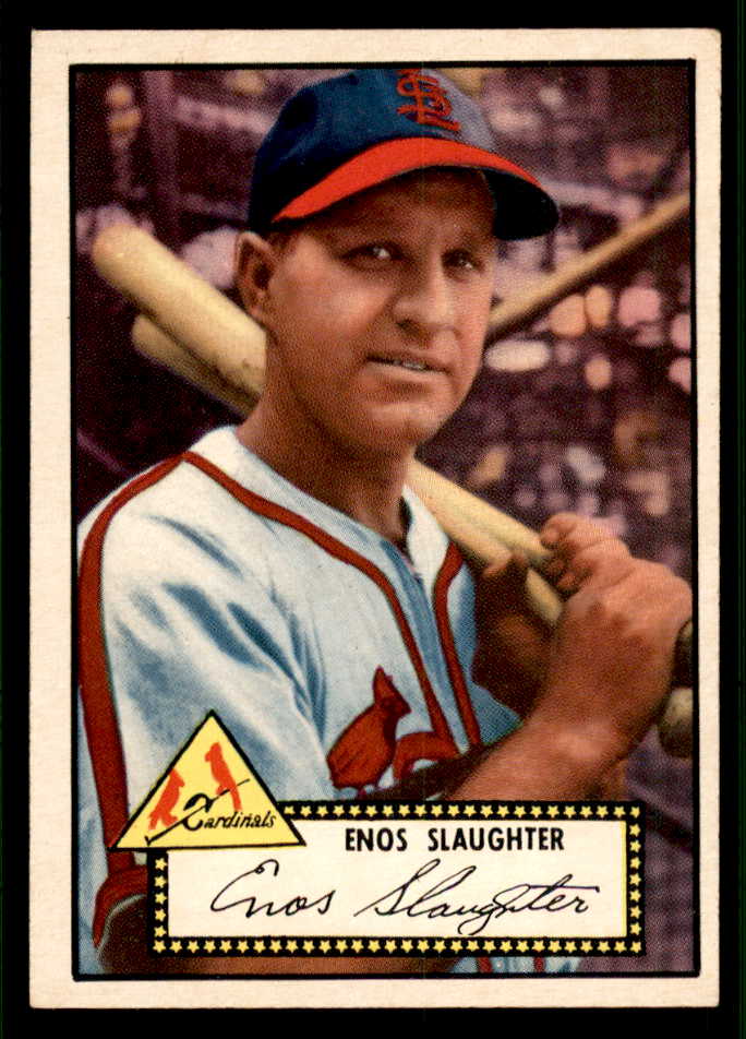 1952 Topps Baseball #065 Enos Slaughter Cardinals EX-MT Black 544146