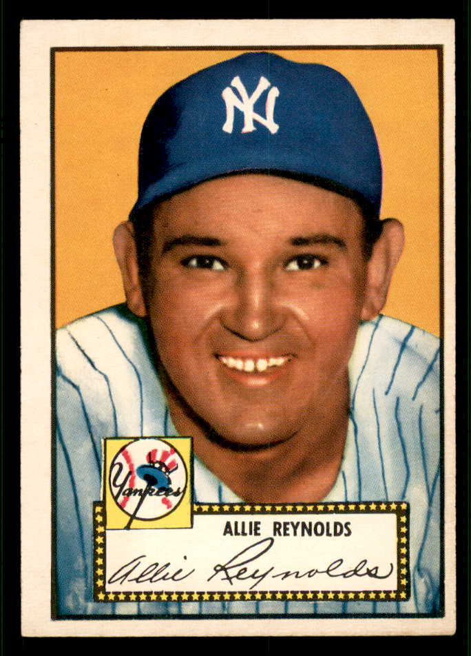 1952 Topps Baseball #067 Allie Reynolds Yankees EX-MT Red 544148