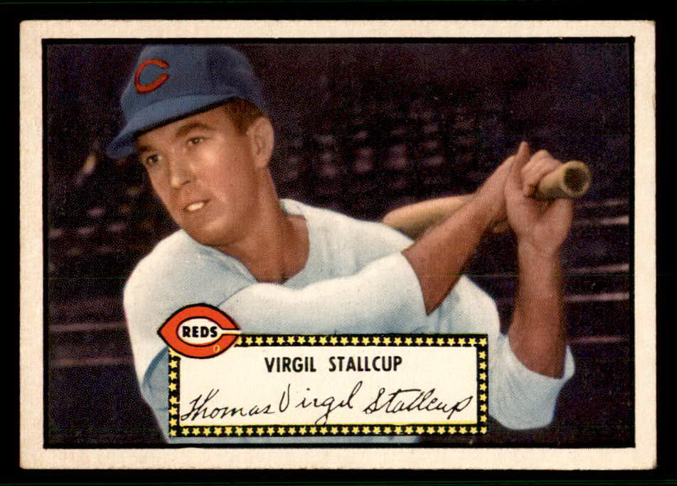 1952 Topps Baseball #069 Virgil Stallcup Reds EX-MT Black 544150