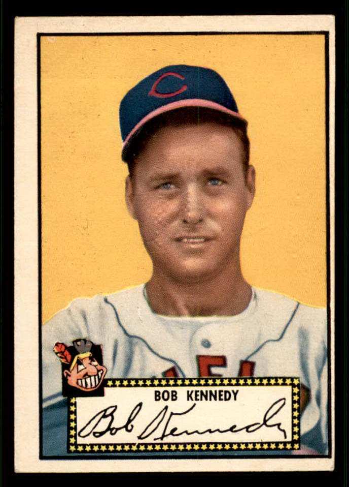 1952 Topps Baseball #077 Bob Kennedy Indians EX+/EX-MT Black 544154