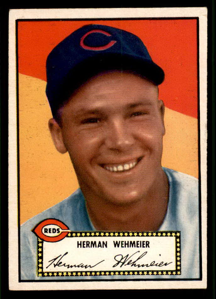 1952 Topps Baseball #080 Herman Wehmeier Reds VG-EX Black 544156