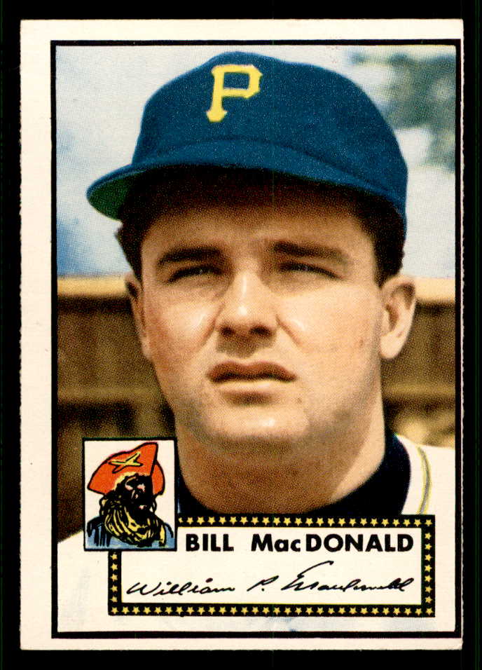 1952 Topps Baseball #138 Bill Macdonald Pirates VG-EX 544213