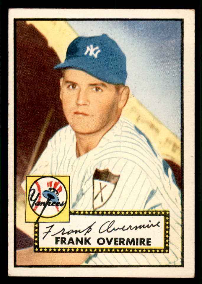 1952 Topps Baseball #155 Frank Overmire Yankees EX+/EX-MT 544230