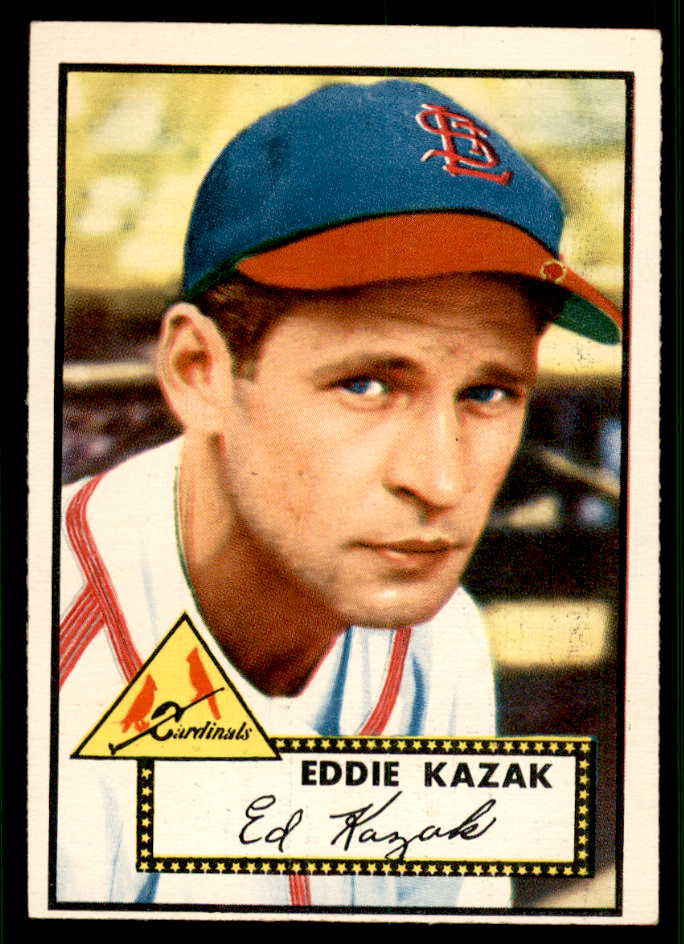 1952 Topps Baseball #165 Eddie Kazak Cardinals EX-MT 544239