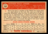 1952 Topps Baseball #169 Howie Judson White Sox EX-MT 544243