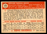1952 Topps Baseball #172 Eddie Miksis Cubs EX+/EX-MT 544246