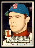 1952 Topps Baseball #186 Walt Masterson Red Sox EX+/EX-MT 544260