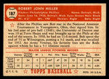 1952 Topps Baseball #187 Bob Miller Phillies EX-MT 544261