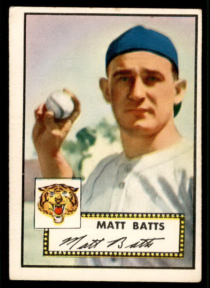 1952 Topps Baseball #230 Matt Batts Tigers VG-EX 544300