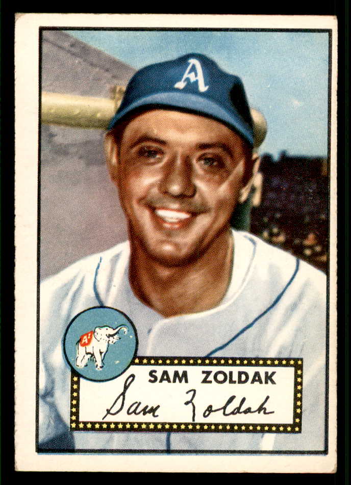 1952 Topps Baseball #231 Sam Zoldak A's EX 544301
