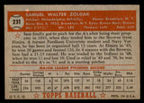 1952 Topps Baseball #231 Sam Zoldak A's EX 544301