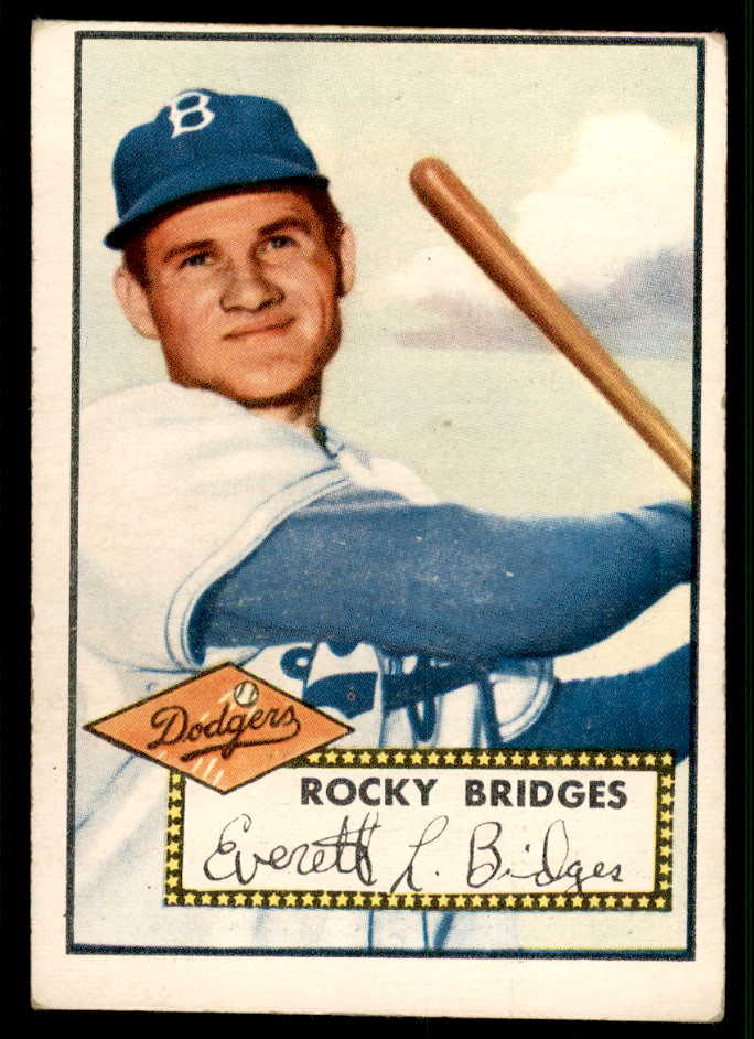 1952 Topps Baseball #239 Rocky Bridges Dodgers EX-MT 544309