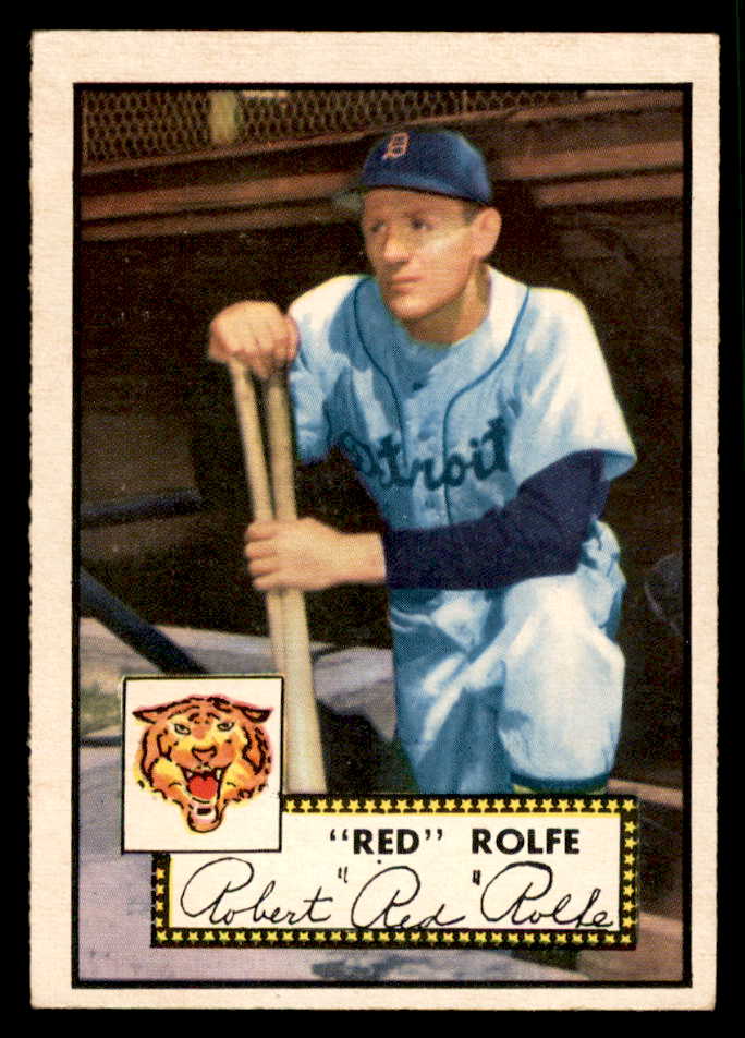 1952 Topps Baseball #296 Red Rolfe Tigers EX-MT 544361