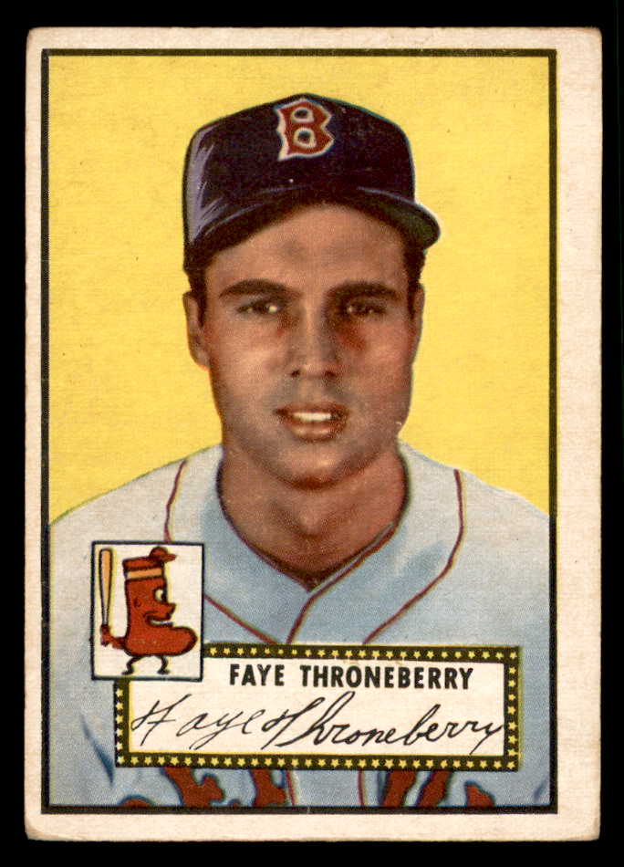 1952 Topps Baseball #376 Faye Throneberry Red Sox VG-EX 544392