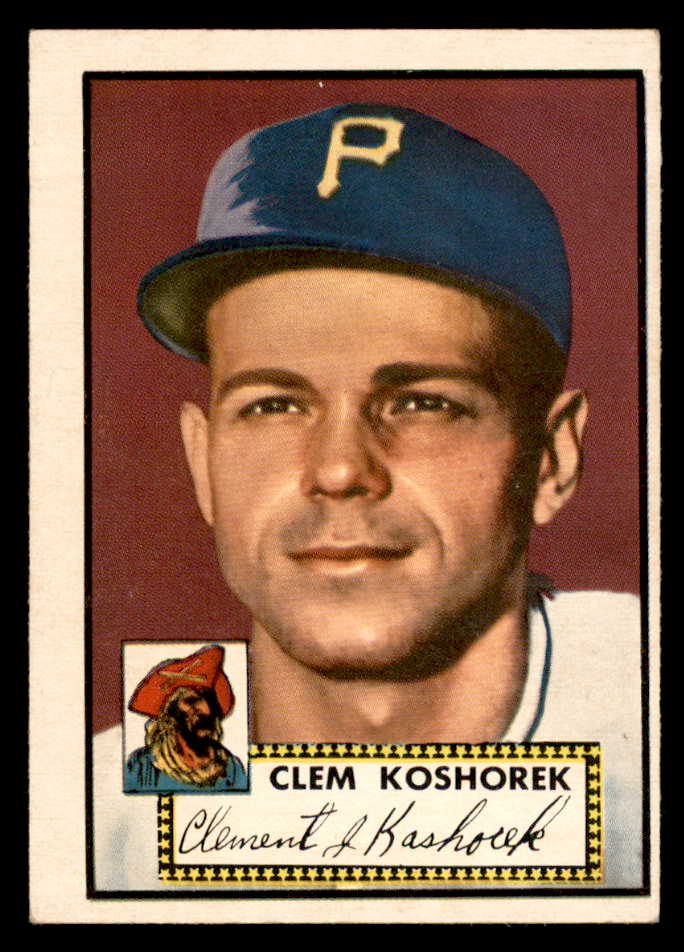 1952 Topps Baseball #380 Clem Koshorek Pirates EX 544395
