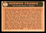 1966 Topps Baseball #537 Herman Franks Giants VG-EX 544450