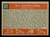 1959 Topps Baseball #317 Willie Mays Richie Ashburn VG-EX 544571