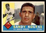 1960 Topps Baseball #343 Sandy Koufax Dodgers EX 544574