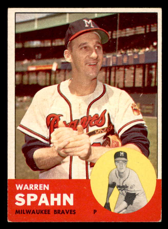1963 Topps Baseball #320 Warren Spahn Braves VG-EX 544592