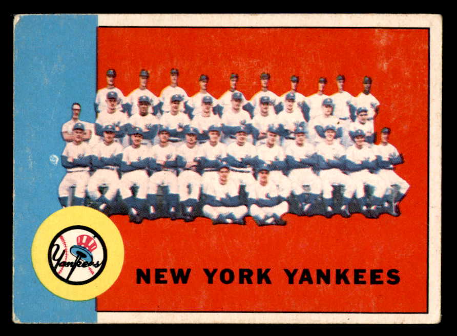 1963 Topps Baseball #247 New York Yankees Team VG 544595