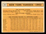 1963 Topps Baseball #247 New York Yankees Team VG 544595
