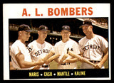 1964 Topps Baseball #331 Mickey Mantle Al Kaline Roger Maris VG-EX 544604