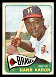 1965 Topps Baseball #170 Hank Aaron Braves EX+/EX-MT 544622
