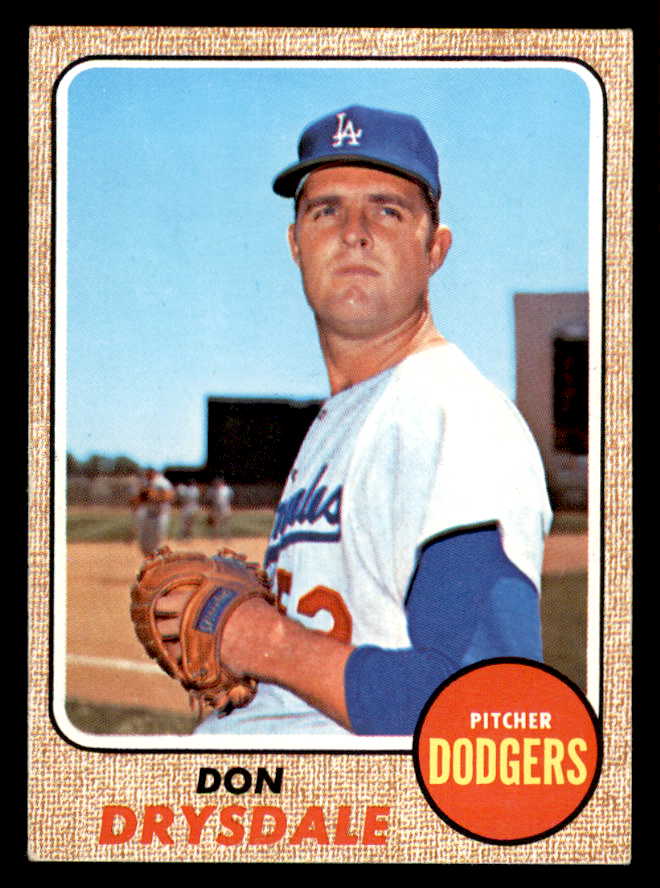 1968 Topps Baseball #145 Don Drysdale Dodgers EX-MT 544639