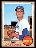 1968 Topps Baseball #145 Don Drysdale Dodgers EX-MT 544639