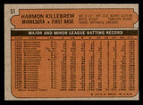 1972 Topps Baseball #051 Harmon Killebrew Twins EX-MT 544645