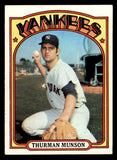 1972 Topps Baseball #441 Thurman Munson Yankees EX 544655