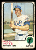 1973 Topps Baseball #305 Willie Mays Mets Poor 544676