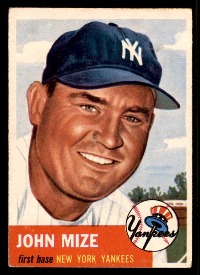 1953 Topps Baseball #077 Johnny Mize Yankees VG-EX 544682