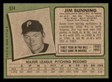 1971 Topps Baseball #574 Jim Bunning Phillies EX-MT 544691