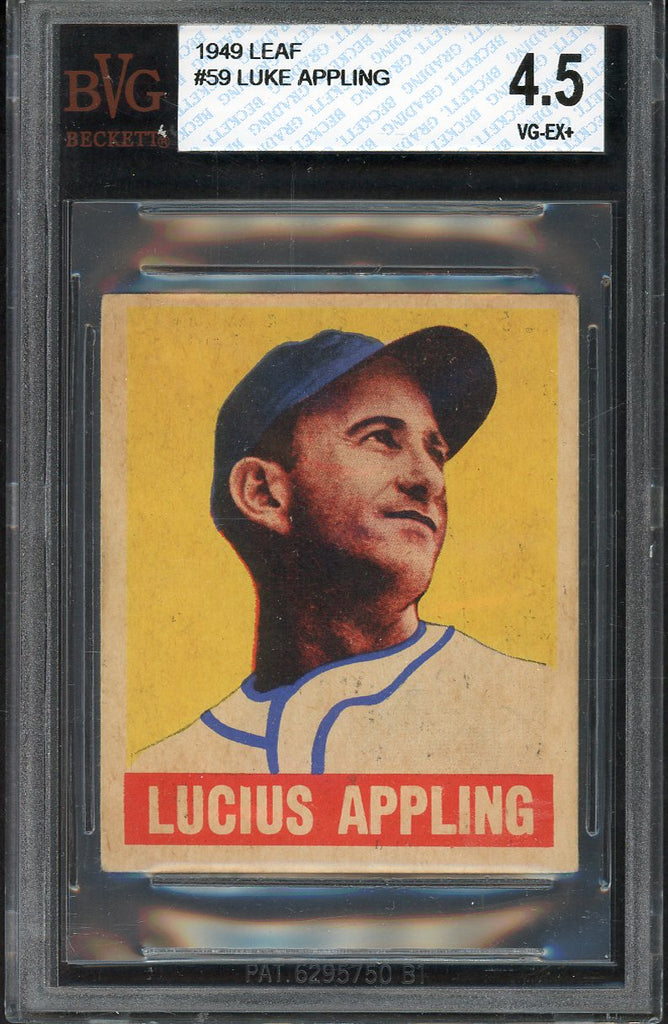 1948 Leaf Baseball #059 Luke Appling White Sox BVG 4.5 VG-EX+ 544737